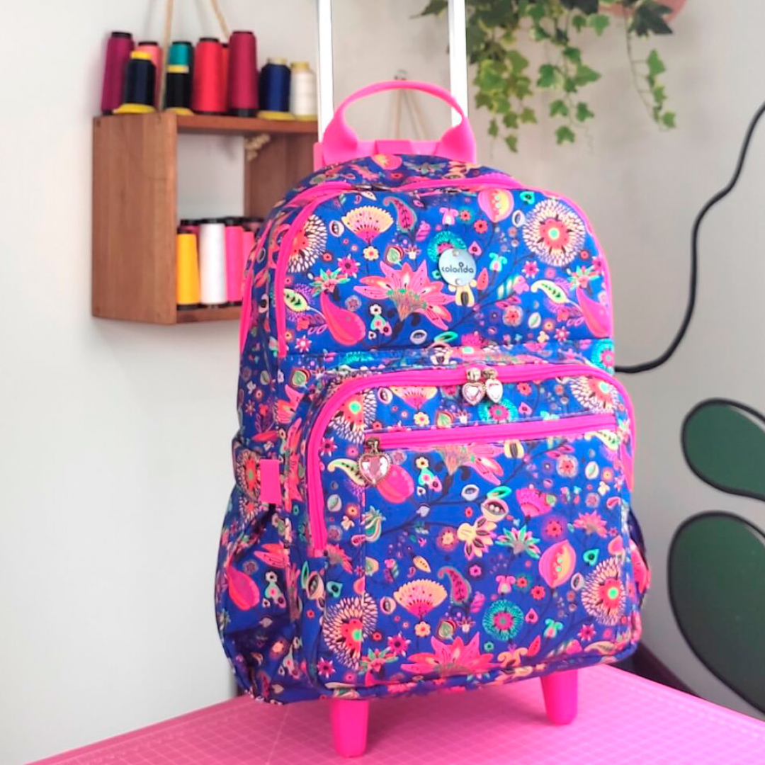 Mochila de Rodinhas Flora